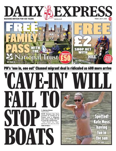 Daily Express (UK) Newspaper Front Page for 11 July 2025