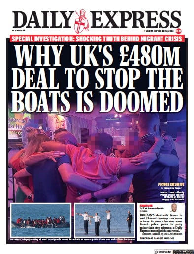 Daily Express (UK) Newspaper Front Page for 12 September 2023