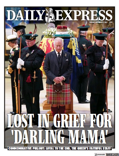 Daily Express (UK) Newspaper Front Page for 13 September 2022