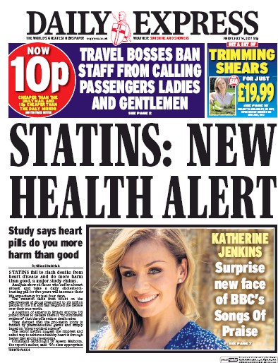 Daily Express (UK) Newspaper Front Page for 14 July 2017