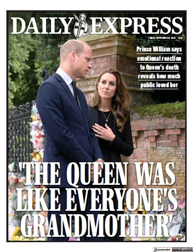 Daily Express (UK) Newspaper Front Page for 16 September 2022