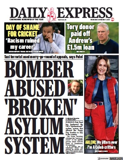 Daily Express (UK) Newspaper Front Page for 17 November 2021