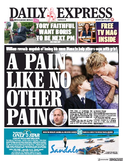 Daily Express (UK) Newspaper Front Page for 18 May 2019
