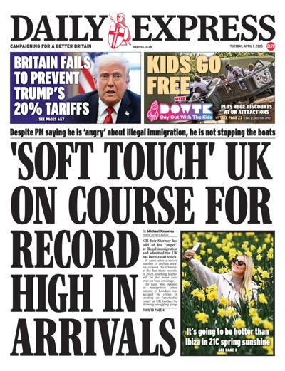 Daily Express (UK) Newspaper Front Page for 1 April 2025