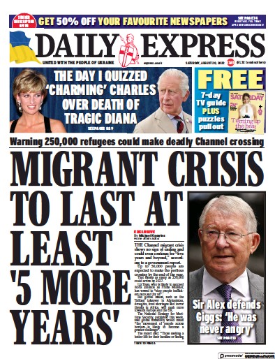 Daily Express (UK) Newspaper Front Page for 20 August 2022