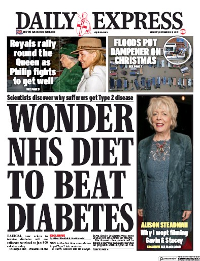 Daily Express (UK) Newspaper Front Page for 23 December 2019