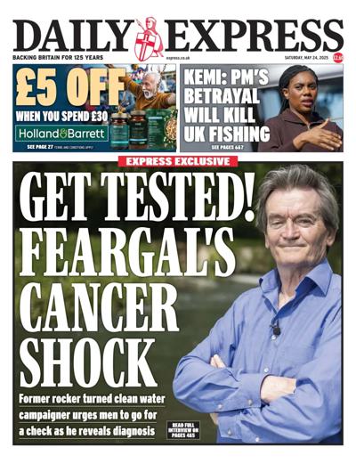 Daily Express (UK) Newspaper Front Page for 24 May 2025