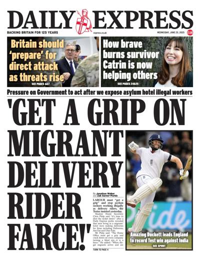 Daily Express (UK) Newspaper Front Page for 25 June 2025