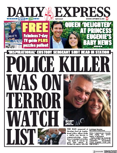 Daily Express Newspaper Front Page for 26 September 2020