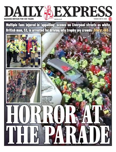 Daily Express (UK) Newspaper Front Page for 27 May 2025