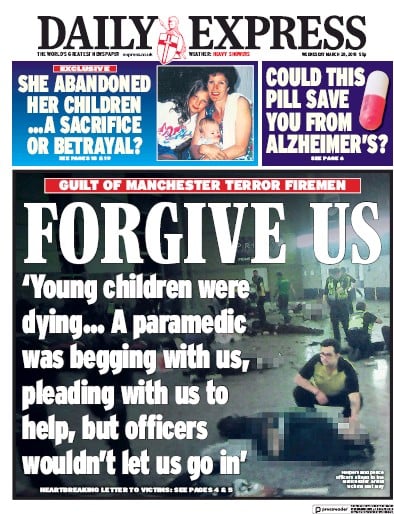Daily Express (UK) Newspaper Front Page for 28 March 2018