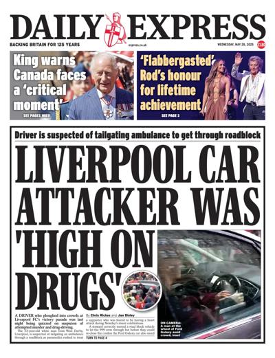 Daily Express (UK) Newspaper Front Page for 28 May 2025