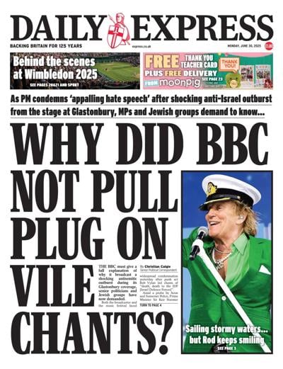Daily Express (UK) Newspaper Front Page for 30 June 2025