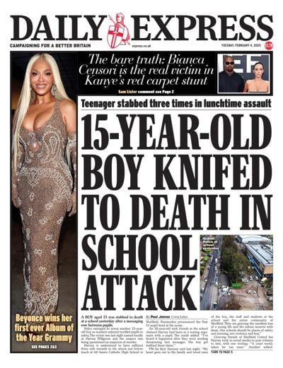 Daily Express (UK) Newspaper Front Page for 4 February 2025