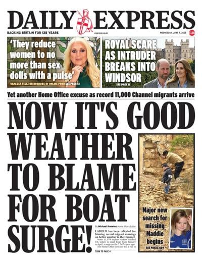 Daily Express (UK) Newspaper Front Page for 4 June 2025