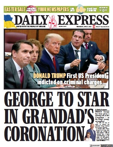 Daily Express (UK) Newspaper Front Page for 5 April 2023