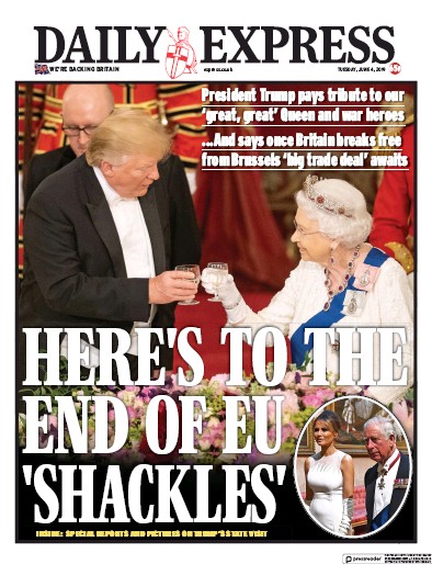 Daily Express (UK) Newspaper Front Page for 5 June 2019