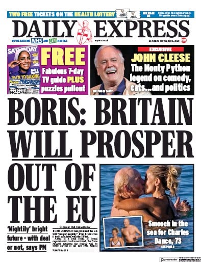 Daily Express Newspaper Front Page for 5 September 2020