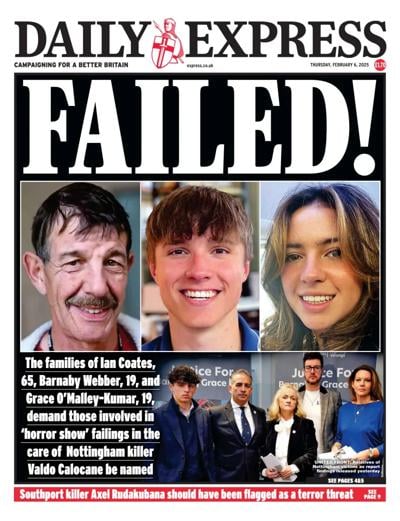 Daily Express (UK) Newspaper Front Page for 6 February 2025