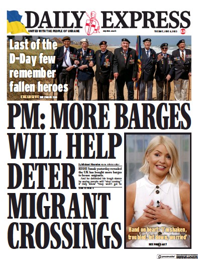 Daily Express Newspaper Front Page for 6 June 2023