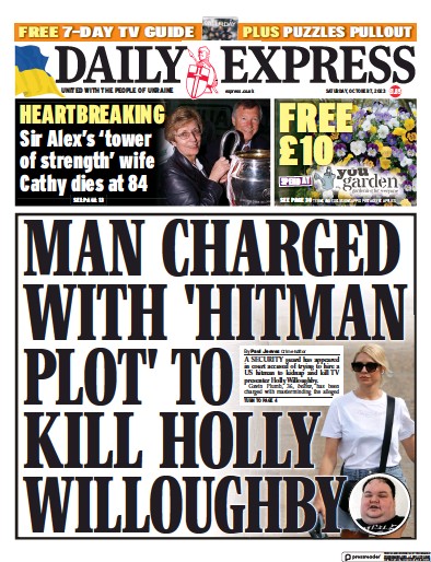 Daily Express (UK) Newspaper Front Page for 7 October 2023