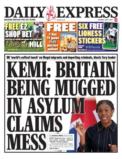 Daily Express (UK) Newspaper Front Page for 7 June 2025