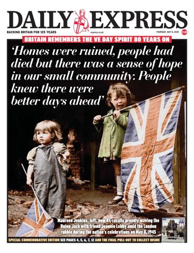 Daily Express (UK) Newspaper Front Page for 8 May 2025