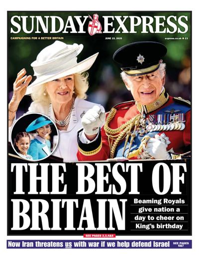 Daily Express Sunday (UK) Newspaper Front Page for 15 June 2025