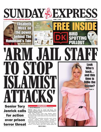 Daily Express Sunday (UK) Newspaper Front Page for 1 June 2025