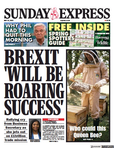 Daily Express Sunday (UK) Newspaper Front Page for 21 May 2023