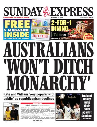 Daily Express Sunday (UK) Newspaper Front Page for 23 February 2025