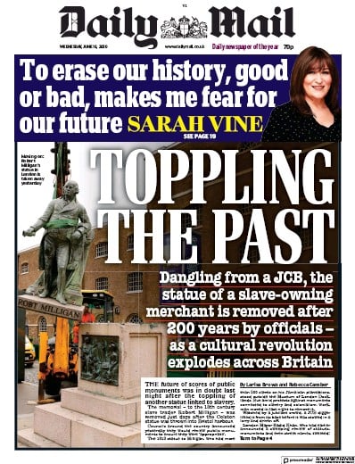 Daily Mail Newspaper Front Page for 10 June 2020