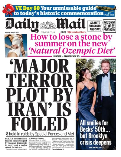 Daily Mail (UK) Newspaper Front Page for 5 May 2025