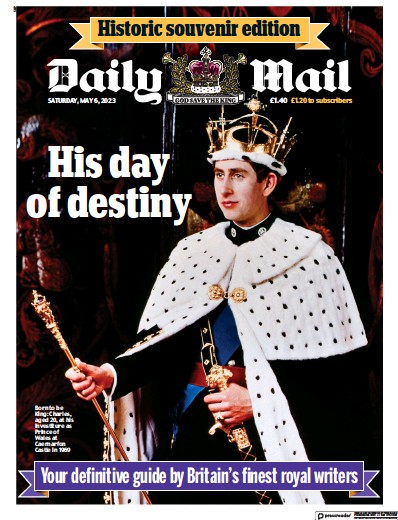 Daily Mail (UK) Newspaper Front Page for 6 May 2023