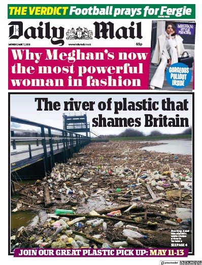 Daily Mail Newspaper Front Page for 7 May 2018