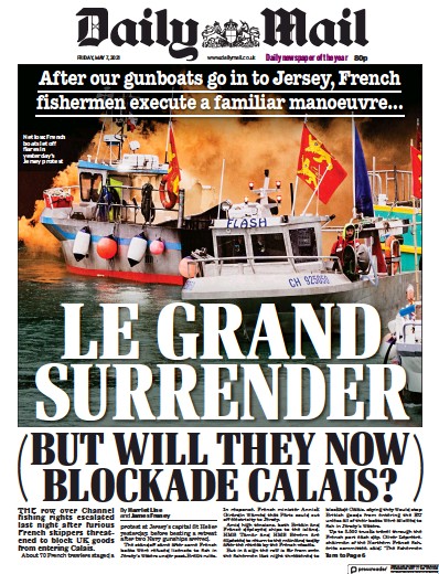 Daily Mail Newspaper Front Page for 7 May 2021
