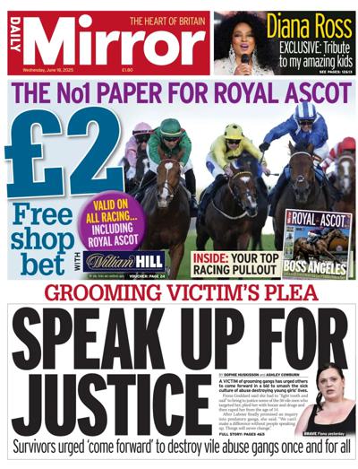 Daily Mirror (UK) Newspaper Front Page for 18 June 2025