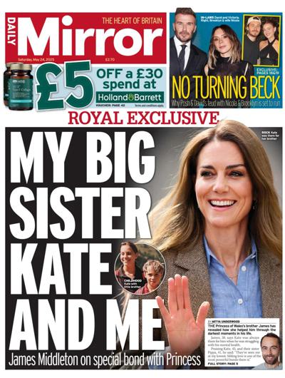 Daily Mirror (UK) Newspaper Front Page for 24 May 2025