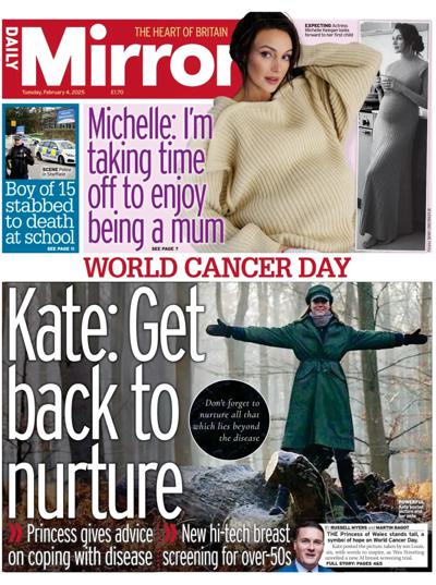 Daily Mirror (UK) Newspaper Front Page for 4 February 2025