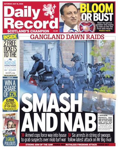 Daily Record (UK) Newspaper Front Page for 10 May 2025