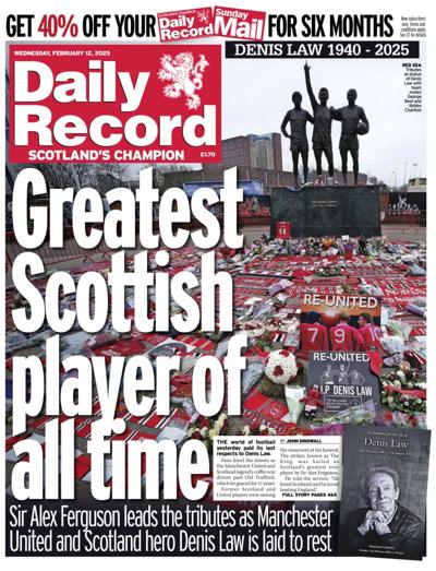 Daily Record (UK) Newspaper Front Page for 12 February 2025