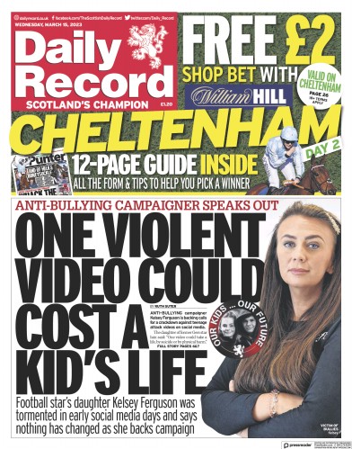 Daily Record (UK) Newspaper Front Page for 15 March 2023