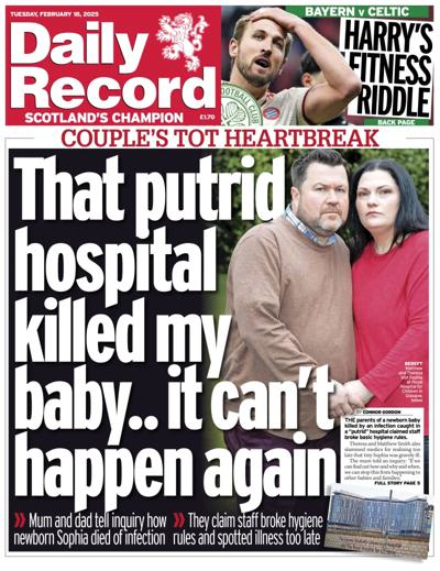 Daily Record (UK) Newspaper Front Page for 18 February 2025