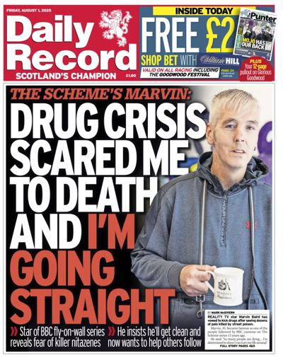 Daily Record (UK) Newspaper Front Page for 1 August 2025
