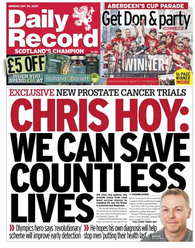 Daily Record (UK) Newspaper Front Page for 26 May 2025