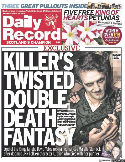 Daily Record (UK) Newspaper Front Page for 29 April 2023