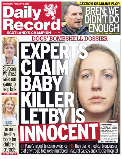 Daily Record (UK) Newspaper Front Page for 5 February 2025