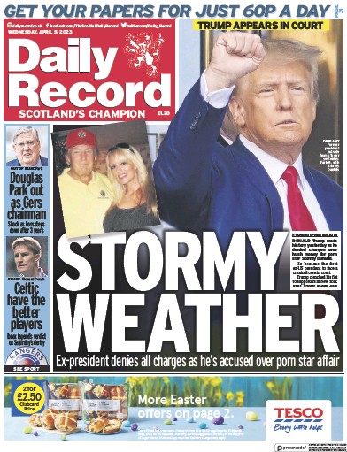 Daily Record (UK) Newspaper Front Page for 5 April 2023