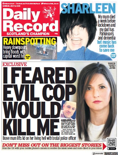 Daily Record (UK) Newspaper Front Page for 5 July 2021