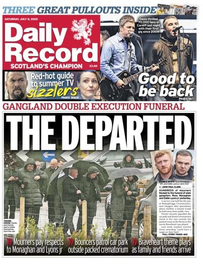Daily Record (UK) Newspaper Front Page for 5 July 2025